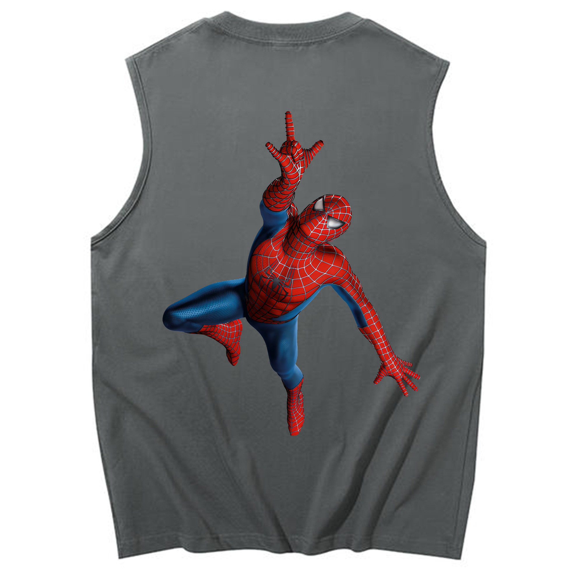 （画像用） Spider Man スパイダーマン コットン100％タンクトップ（背面プリント）
